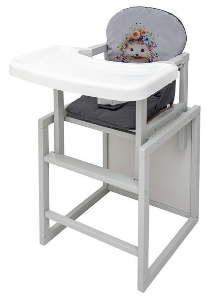 Стульчик-трансформер Babyroom Пеппи-250 серый серый / графит (ежик, цветы) (арт. 680975) &mdash; купити в Україні |  Колисочка