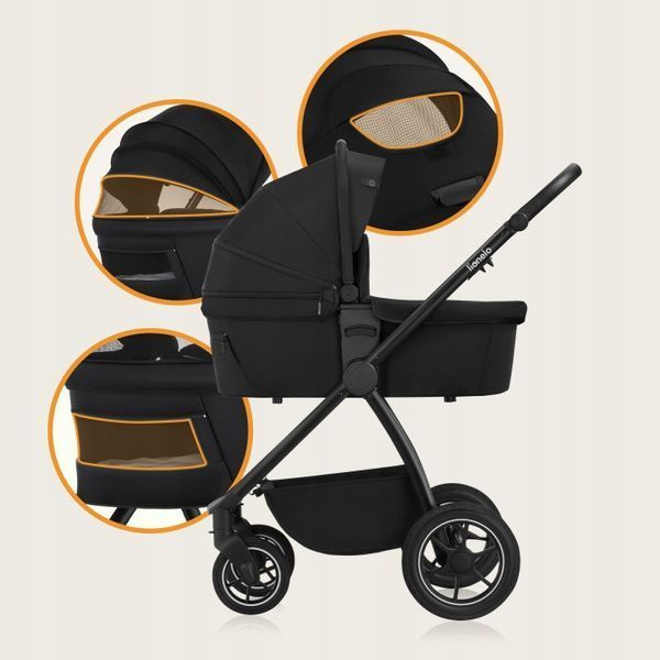 Универсальная коляска 3 в 1 Lionelo MERIL 3IN1 BLACK ONYX (арт. 98001085) &mdash; купить в Украине |  Колисочка