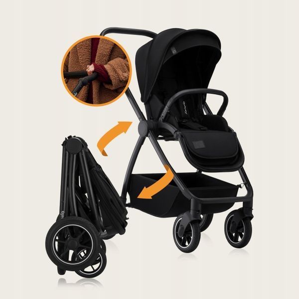 Универсальная коляска 3 в 1 Lionelo MERIL 3IN1 BLACK ONYX (арт. 98001085) &mdash; купить в Украине |  Колисочка