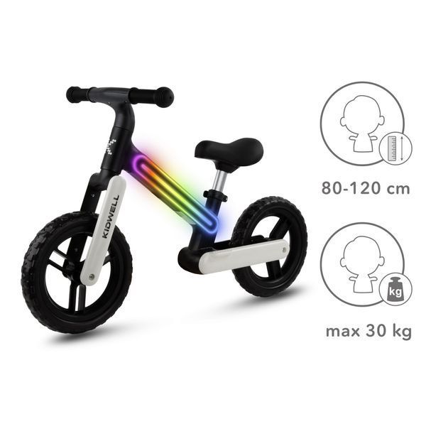 Велобіг Kidwell Suno LED black/white (арт. KIDSW/B) &mdash; купить в Украине |  Колисочка