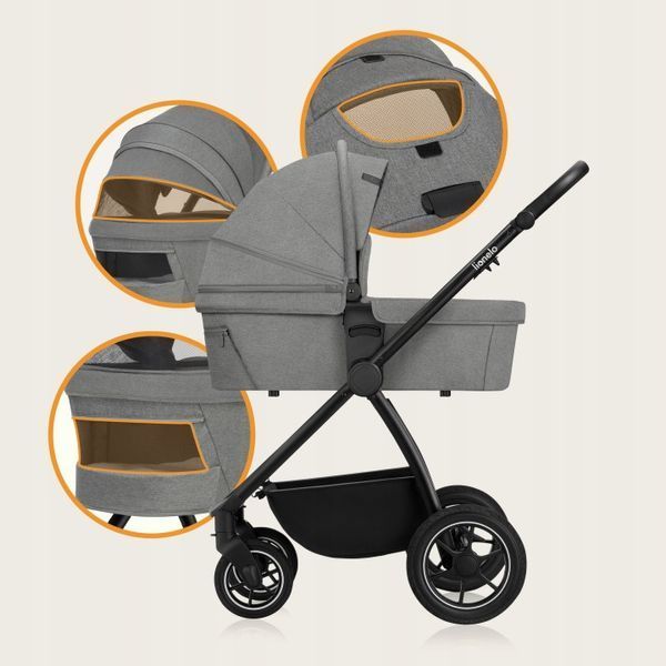 Универсальная коляска 3 в 1 Lionelo MERIL 3IN1 GREY STONE (арт. 98001160) &mdash; купить в Украине |  Колисочка