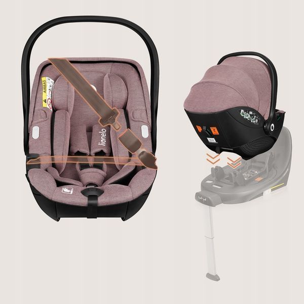 База с автокреслом Lionelo MOXIE I-SIZE SET PINK MAUVE (арт. 113869820) &mdash; купити в Україні |  Колисочка