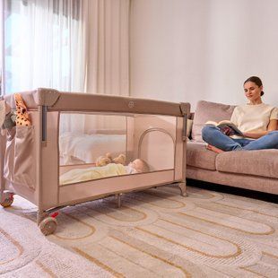 Кроватка-манеж Lionelo ELLEN BEIGE SAND (арт. 109265289) &mdash; купити в Україні |  Колисочка