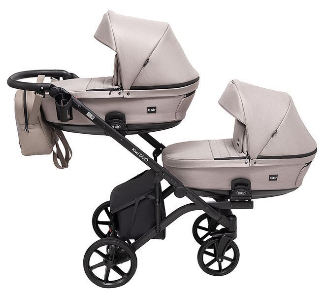 Коляска 2 в 1 для двійні Bair Kiwi DUO Soft BKD-455-1 капучино (арт. 681767) &mdash; купити в Україні |  Колисочка