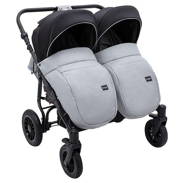 Коляска 2 в 1 для двойни Bair Sorento DUO BS-05 серый / черный (арт. 681663) &mdash; купити в Україні |  Колисочка