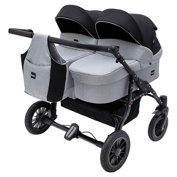 Коляска 2 в 1 для двойни Bair Sorento DUO BS-05 серый / черный (арт. 681663) &mdash; купити в Україні |  Колисочка