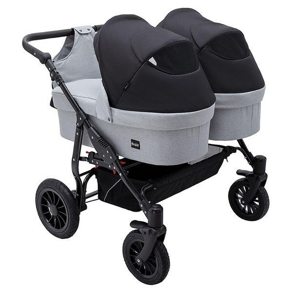 Коляска 2 в 1 для двойни Bair Sorento DUO BS-05 серый / черный (арт. 681663) &mdash; купити в Україні |  Колисочка