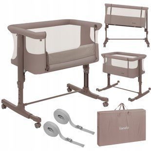 Ліжечко приставне Lionelo AURORA BEIGE TAUPE (арт. 122869701) &mdash; купити в Україні |  Колисочка