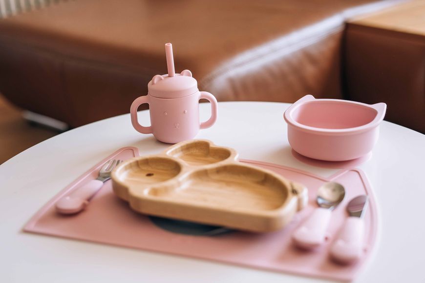 Силіконова миска дитяча FreeOn Kitty, pink (арт. 46330) &mdash; купити в Україні |  Колисочка