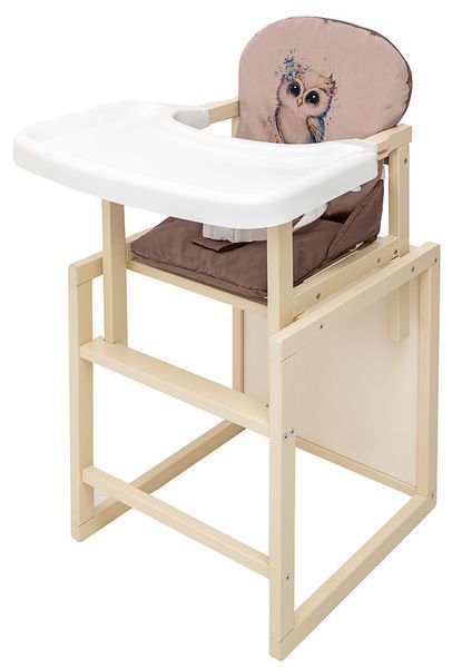 Стульчик-трансформер Babyroom Пеппи-260 слоновая кость капучино / шоколад (сова) (арт. 680985) &mdash; купити в Україні |  Колисочка