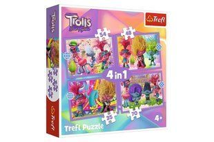 Пазли - 4в1 - 34622 "Пригоди кольорових Тролей", Trefl (арт. Паз4662) &mdash; купить в Украине |  Колисочка