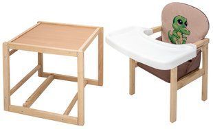 Стульчик-трансформер Babyroom Пеппи-230 eko капучино/шоколад (крокодил) (арт. 680994) &mdash; купити в Україні |  Колисочка